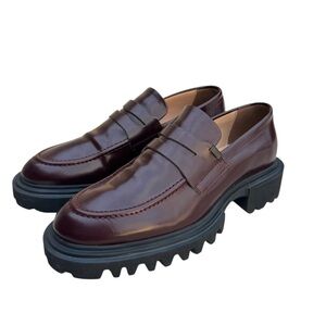 All Saints Lola Lug Penny Loafers Women’s Size 39